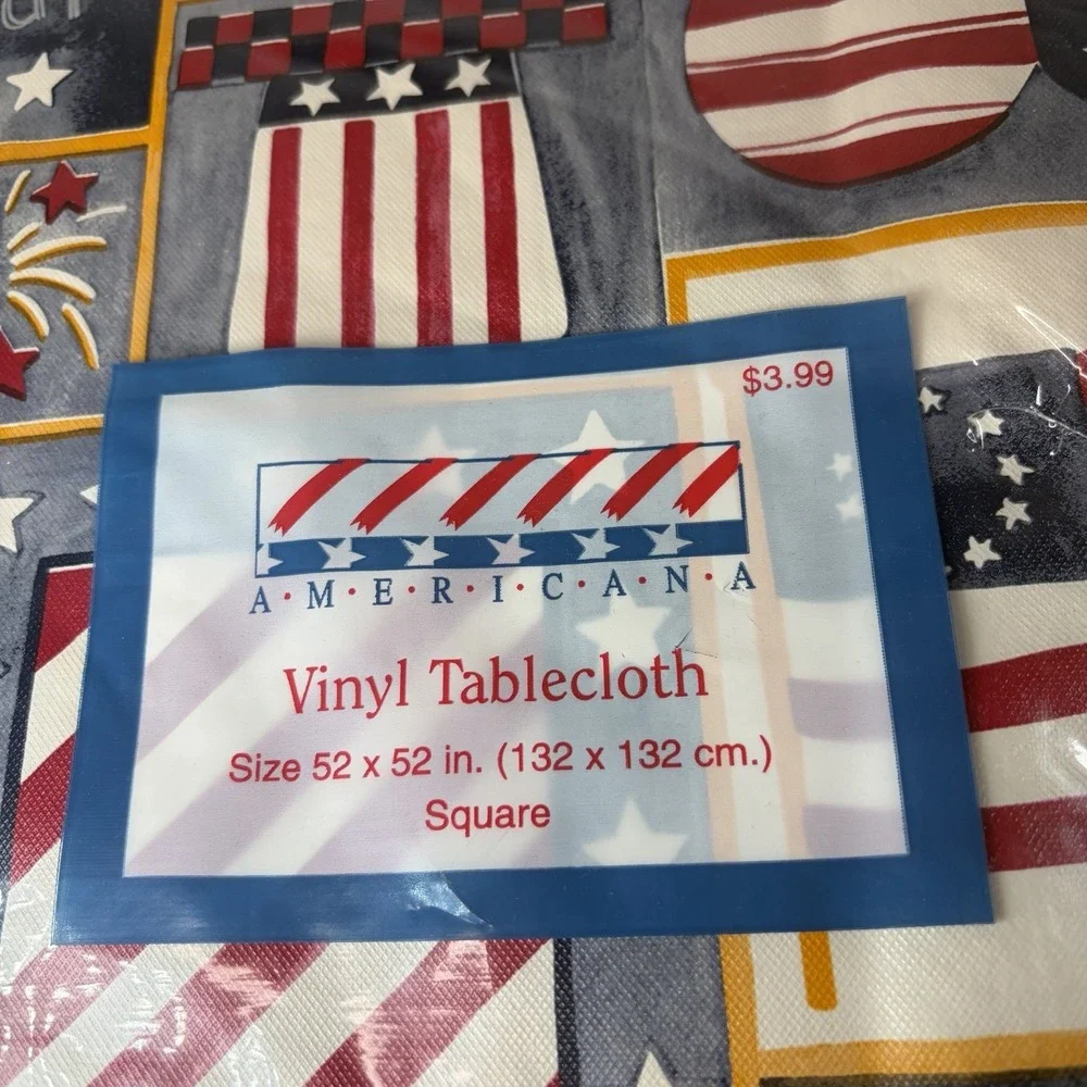 NEW Summer Fun PVC-Free Vinyl Multicolored Patriotic 52